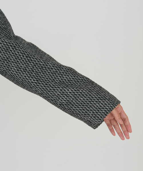 B.C STOCK（ベーセーストック）の「【Deux Allures/ドゥ アリュール】テーラーミドル シャギージャケットコート（その他アウター・メンズ・チャコールグレー/ブラック・MEDIUM/LARGE）」の13枚目の写真