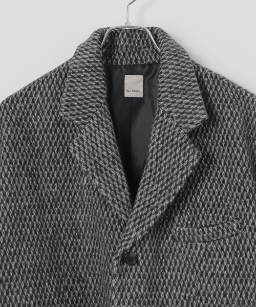 B.C STOCK（ベーセーストック）の「【Deux Allures/ドゥ アリュール】テーラーミドル シャギージャケットコート（その他アウター・メンズ・チャコールグレー/ブラック・MEDIUM/LARGE）」の18枚目の写真