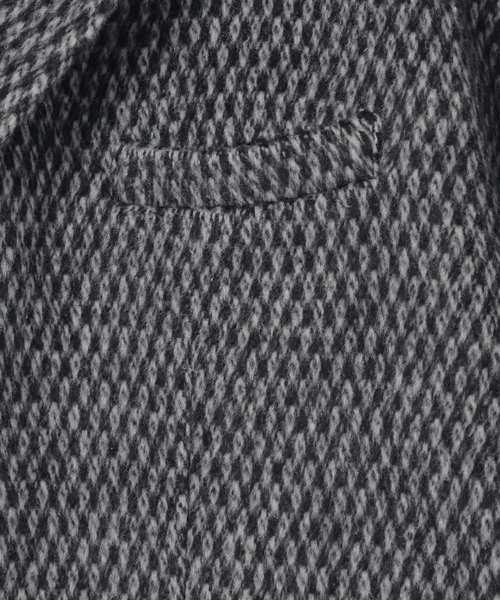 B.C STOCK（ベーセーストック）の「【Deux Allures/ドゥ アリュール】テーラーミドル シャギージャケットコート（その他アウター・メンズ・チャコールグレー/ブラック・MEDIUM/LARGE）」の19枚目の写真