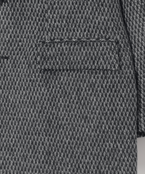 B.C STOCK（ベーセーストック）の「【Deux Allures/ドゥ アリュール】テーラーミドル シャギージャケットコート（その他アウター・メンズ・チャコールグレー/ブラック・MEDIUM/LARGE）」の20枚目の写真