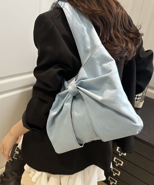 shyam inspiration(シャムインスピレーション)の「リボンモチーフ デニム ワンショルダーバッグ/通学(ショルダーバッグ・レディース・その他3/その他2/その他1・F)」の12枚目の写真