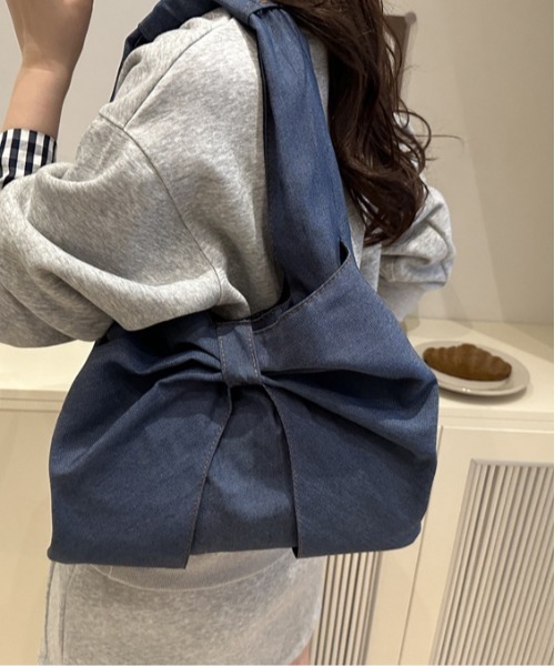 shyam inspiration(シャムインスピレーション)の「リボンモチーフ デニム ワンショルダーバッグ/通学(ショルダーバッグ・レディース・その他3/その他2/その他1・F)」の5枚目の写真