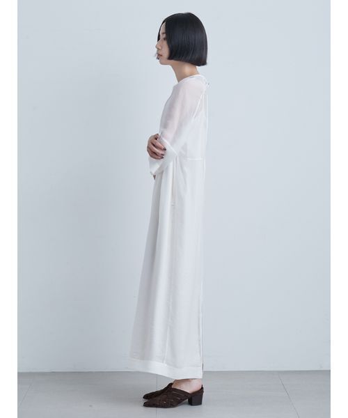 MIESROHE(ミースロエ)の「シアーコンフォートOP(ワンピース・レディース・ホワイト/ブラック・1/0)」の8枚目の写真
