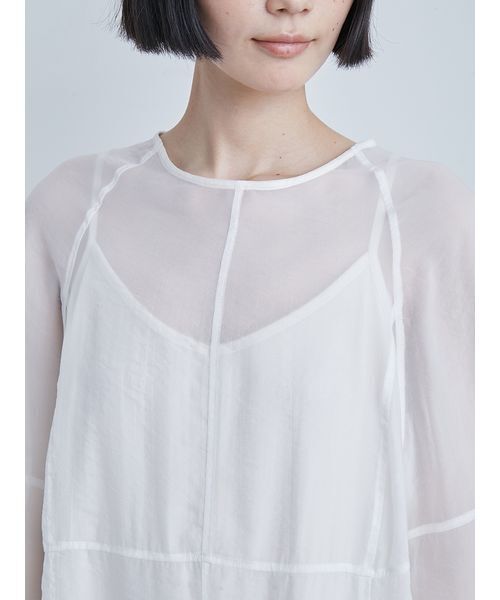 MIESROHE(ミースロエ)の「シアーコンフォートOP(ワンピース・レディース・ホワイト/ブラック・1/0)」の9枚目の写真