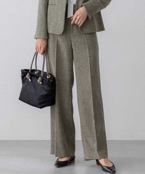 セール】【洗える/セットアップ対応】ウールライクカルゼ ワイド