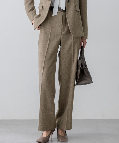 セール】【洗える/セットアップ対応】ウールライクカルゼ ワイド