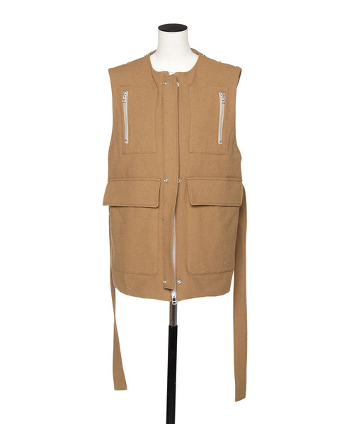 muller of yoshiokubo(ミュラーオブヨシオクボ)の「muller of yoshiokubo ミュラーオブヨシオクボ / BUMPY WOOL BOA VEST バンピーウールボアベスト / MLF25702(ベスト・レディース・アイボリー/ブラック/ベージュ・36/38)」の6枚目の写真