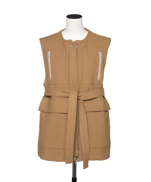 muller of yoshiokubo(ミュラーオブヨシオクボ)の「muller of yoshiokubo ミュラーオブヨシオクボ / BUMPY WOOL BOA VEST バンピーウールボアベスト / MLF25702(ベスト・レディース・アイボリー/ブラック/ベージュ・36/38)」の7枚目の写真