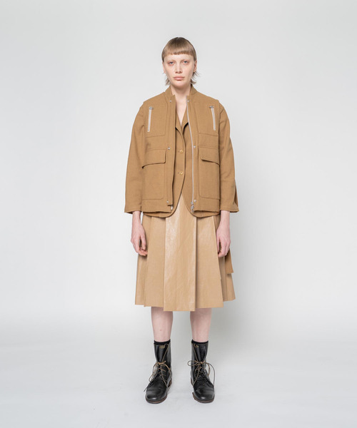 muller of yoshiokubo(ミュラーオブヨシオクボ)の「muller of yoshiokubo ミュラーオブヨシオクボ / BUMPY WOOL BOA VEST バンピーウールボアベスト / MLF25702(ベスト・レディース・アイボリー/ブラック/ベージュ・36/38)」の17枚目の写真