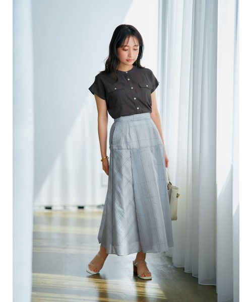 COHINA(コヒナ)の「シアーチェックスカート 【低身長・小柄女性】(スカート・レディース・ブラック・XS-Regular)」の6枚目の写真