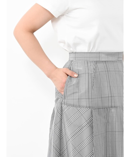 COHINA(コヒナ)の「シアーチェックスカート 【低身長・小柄女性】(スカート・レディース・ブラック・XS-Regular)」の13枚目の写真