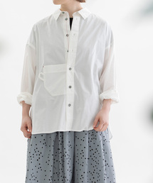 タイプライターオーバーシャツ ロングシャツ ロング丈」に該当