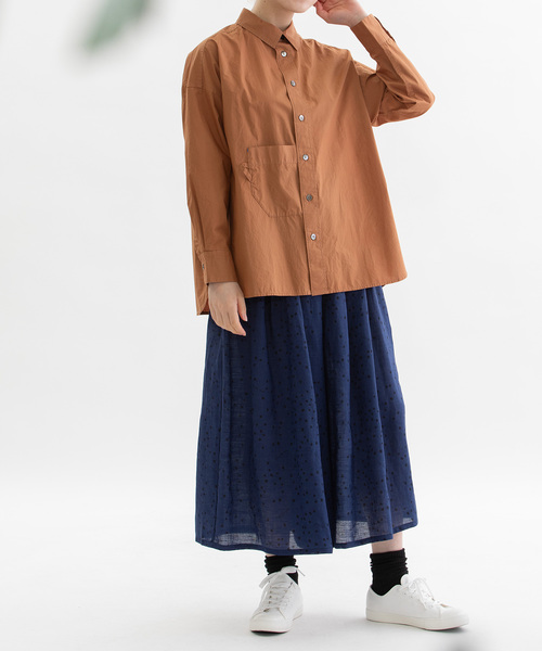 オーガニックコットンタイプライターオーバーサイズシャツ（シャツ