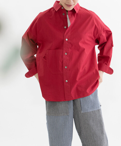 ノップドゥノッド（nop de nod）/オーガニックコットンタイプライターオーバーサイズシャツ オーガニックコットンタイプライターオーバーサイズシャツ（シャツ