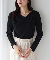 BLUEEAST（ブルーイースト）の「《新色追加》ドレープネックリブカットソー（Tシャツ/カットソー）」