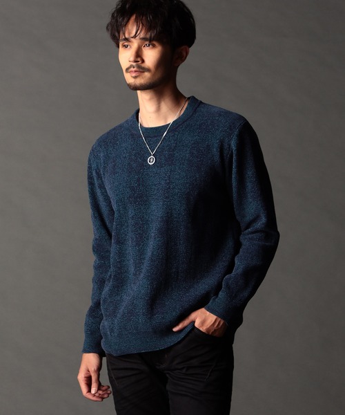 モールチェックジャカード プルオーバーニット（ニット/セーター