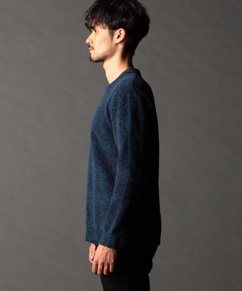 NICOLE CLUB FOR MEN(ニコルクラブフォーメン)の「モールチェックジャカード プルオーバーニット(ニット/セーター・メンズ・ブルー系/ブラック系/ホワイト系・MEDIUM/LARGE/X-LARGE)」の7枚目の写真