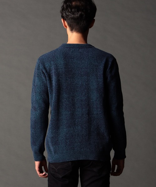 NICOLE CLUB FOR MEN(ニコルクラブフォーメン)の「モールチェックジャカード プルオーバーニット(ニット/セーター・メンズ・ブルー系/ブラック系/ホワイト系・MEDIUM/LARGE/X-LARGE)」の8枚目の写真