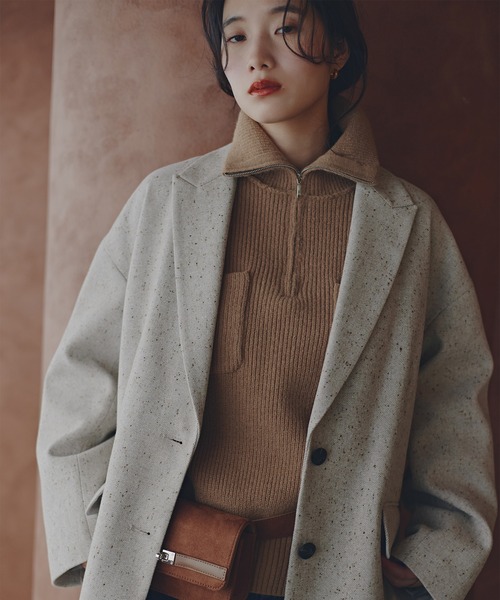 N.（N. Natural Beauty Basic）（エヌエヌナチュラルビューティーベーシック）の「オーバージャケットコート（テーラードジャケット・レディース・ブラウン/ブラック/ベージュ系その他・MEDIUM/SMALL）」の3枚目の写真