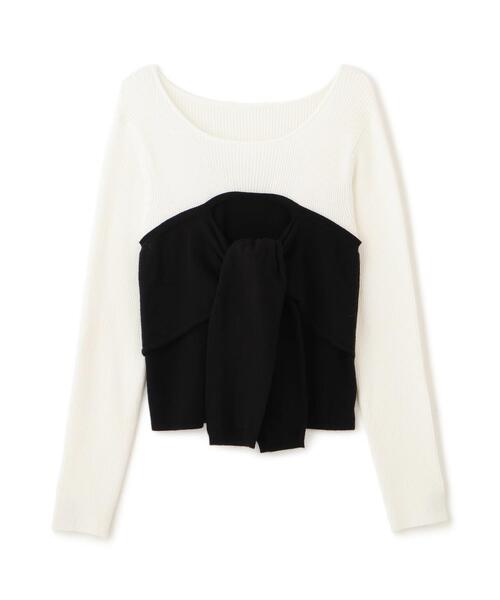 PROPORTION BODY DRESSING(プロポーションボディドレッシング)の「レイヤード風ニット / 1215270008(ニット/セーター・レディース・ダークグレー/ブラック/グレー系その他・FREE)」の18枚目の写真