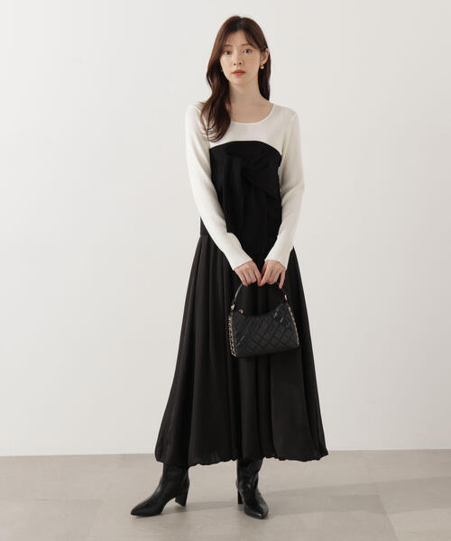 PROPORTION BODY DRESSING(プロポーションボディドレッシング)の「レイヤード風ニット / 1215270008(ニット/セーター・レディース・ダークグレー/ブラック/グレー系その他・FREE)」の21枚目の写真