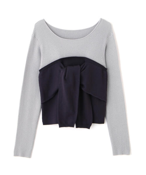 PROPORTION BODY DRESSING(プロポーションボディドレッシング)の「レイヤード風ニット / 1215270008(ニット/セーター・レディース・ダークグレー/ブラック/グレー系その他・FREE)」の11枚目の写真