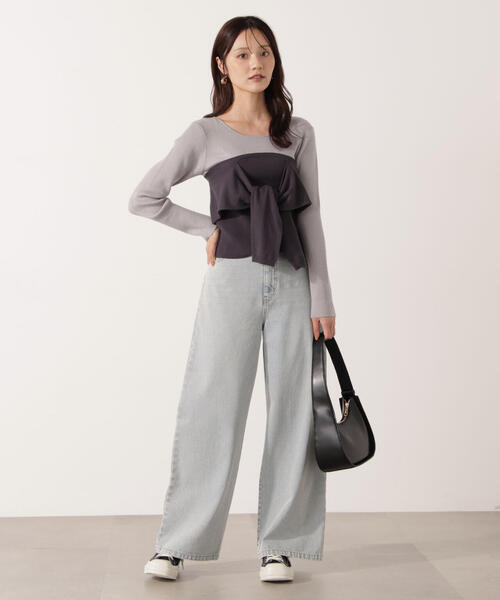 PROPORTION BODY DRESSING(プロポーションボディドレッシング)の「レイヤード風ニット / 1215270008(ニット/セーター・レディース・ダークグレー/ブラック/グレー系その他・FREE)」の14枚目の写真