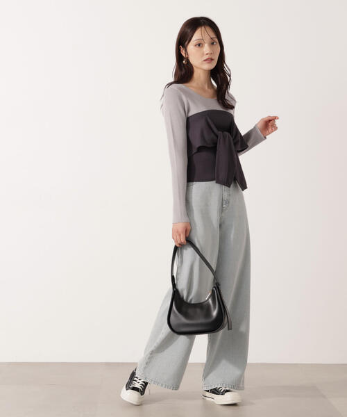 PROPORTION BODY DRESSING(プロポーションボディドレッシング)の「レイヤード風ニット / 1215270008(ニット/セーター・レディース・ダークグレー/ブラック/グレー系その他・FREE)」の15枚目の写真