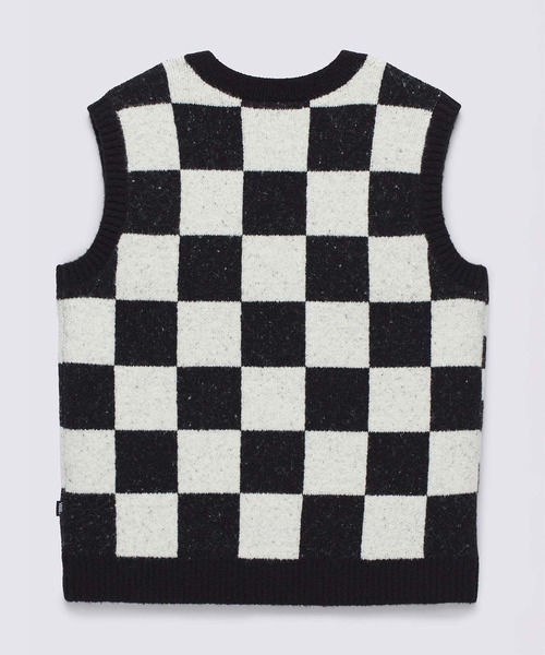 VANS(バンズ)の「ウィメンズ COURTYARD ベスト / COURTYARD CHECKER SWEATER VEST VN000F6WFS81(ベスト・レディース・オフホワイト・XXS)」の6枚目の写真