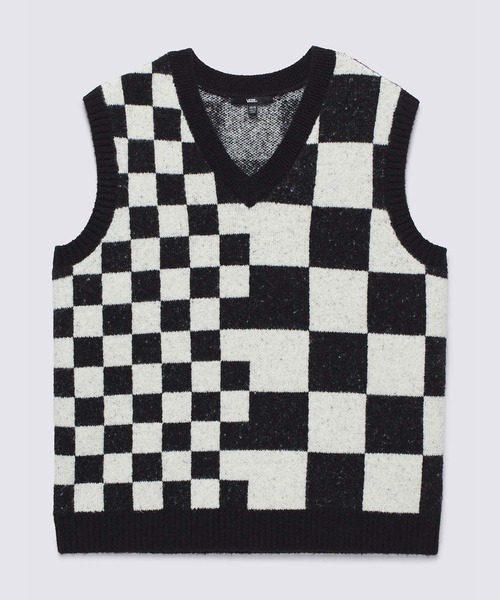 VANS(バンズ)の「ウィメンズ COURTYARD ベスト / COURTYARD CHECKER SWEATER VEST VN000F6WFS81(ベスト・レディース・オフホワイト・XXS)」の5枚目の写真