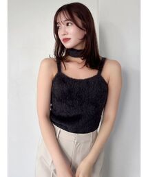 dazzlin | チョーカー付ミニシャギーニットキャミソール(キャミソール)
