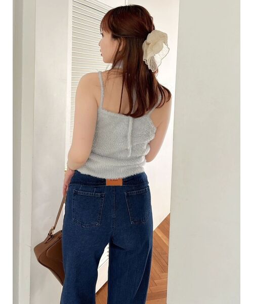 dazzlin(ダズリン)の「チョーカー付ミニシャギーニットキャミソール(キャミソール・レディース・ピンク/オフホワイト/グレー/チャコールグレー・FREE)」の12枚目の写真