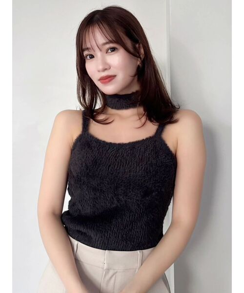 dazzlin(ダズリン)の「チョーカー付ミニシャギーニットキャミソール(キャミソール・レディース・ピンク/オフホワイト/グレー/チャコールグレー・FREE)」の16枚目の写真