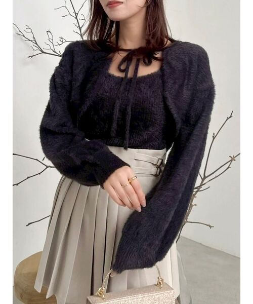 dazzlin(ダズリン)の「チョーカー付ミニシャギーニットキャミソール(キャミソール・レディース・ピンク/オフホワイト/グレー/チャコールグレー・FREE)」の19枚目の写真