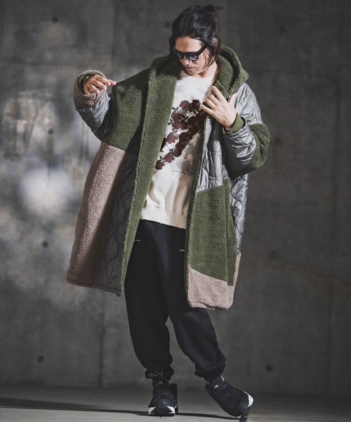 GLIMCLAP（グリムクラップ）の「msw1764-Relic Oversized Sweat shirt スウェットプルオーバー(192-048-gla-cf)（スウェット・メンズ・ブラック/ナチュラル・S/M/L）」の16枚目の写真