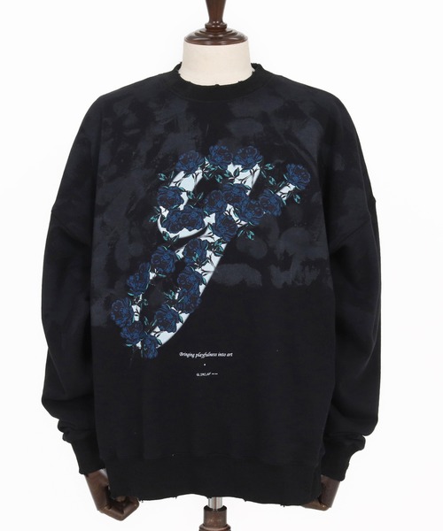GLIMCLAP（グリムクラップ）の「msw1764-Relic Oversized Sweat shirt スウェットプルオーバー(192-048-gla-cf)（スウェット・メンズ・ブラック/ナチュラル・S/M/L）」の17枚目の写真