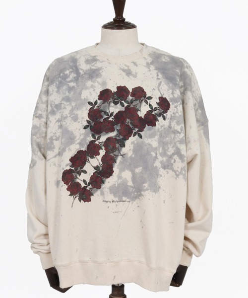 GLIMCLAP（グリムクラップ）の「msw1764-Relic Oversized Sweat shirt スウェットプルオーバー(192-048-gla-cf)（スウェット・メンズ・ブラック/ナチュラル・S/M/L）」の19枚目の写真