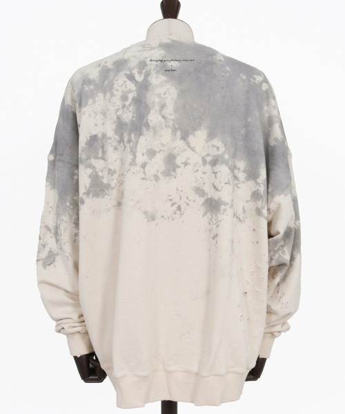 GLIMCLAP（グリムクラップ）の「msw1764-Relic Oversized Sweat shirt スウェットプルオーバー(192-048-gla-cf)（スウェット・メンズ・ブラック/ナチュラル・S/M/L）」の20枚目の写真