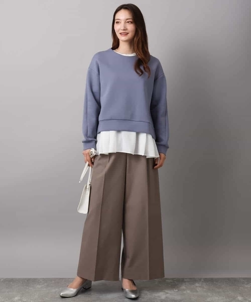 MK MICHEL KLEIN（エムケーミッシェルクラン）の「タックプリーツデザイン ペプラムインナーカットソー/洗える（Tシャツ/カットソー・レディース・アイボリー・38）」の11枚目の写真