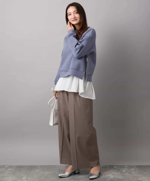 MK MICHEL KLEIN（エムケーミッシェルクラン）の「タックプリーツデザイン ペプラムインナーカットソー/洗える（Tシャツ/カットソー・レディース・アイボリー・38）」の10枚目の写真