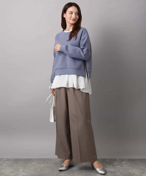 MK MICHEL KLEIN（エムケーミッシェルクラン）の「タックプリーツデザイン ペプラムインナーカットソー/洗える（Tシャツ/カットソー・レディース・アイボリー・38）」の9枚目の写真