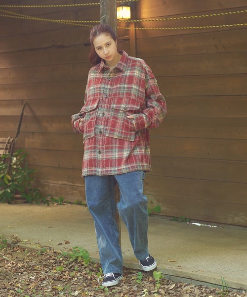 AOZORA（アオゾラ）の「AOZORA/アオゾラ 　ネルチェック起毛シャツ（シャツ/ブラウス・メンズ・レッド/サックスブルー/ブラック・MEDIUM/LARGE）」の22枚目の写真