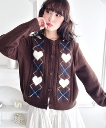 アーガイル」に該当するカーディガン/ボレロ（無地）ファッション通販