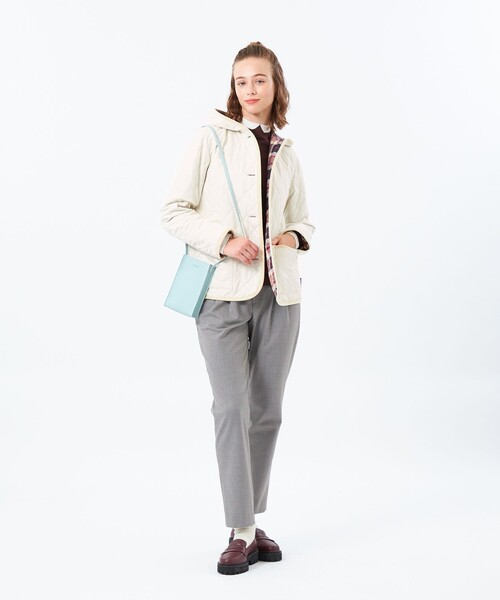 MACKINTOSH PHILOSOPHY（ﾏｯｷﾝﾄｯｼｭ ﾌｨﾛｿﾌｨｰ）の「【ROYTON MIDDLE HOOD（ロイトンミドルフード）】キルティング（ブルゾン・レディース・カーキ/ダークネイビー/ホワイト系その他・40/36/38）」の4枚目の写真