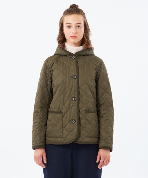 MACKINTOSH PHILOSOPHY（ﾏｯｷﾝﾄｯｼｭ ﾌｨﾛｿﾌｨｰ）の「【ROYTON MIDDLE HOOD（ロイトンミドルフード）】キルティング（ブルゾン・レディース・カーキ/ダークネイビー/ホワイト系その他・40/36/38）」の7枚目の写真