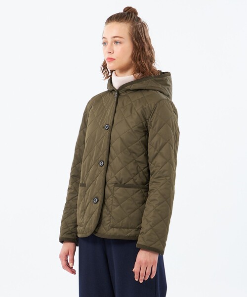 MACKINTOSH PHILOSOPHY（ﾏｯｷﾝﾄｯｼｭ ﾌｨﾛｿﾌｨｰ）の「【ROYTON MIDDLE HOOD（ロイトンミドルフード）】キルティング（ブルゾン・レディース・カーキ/ダークネイビー/ホワイト系その他・40/36/38）」の8枚目の写真