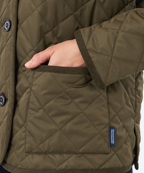 MACKINTOSH PHILOSOPHY（ﾏｯｷﾝﾄｯｼｭ ﾌｨﾛｿﾌｨｰ）の「【ROYTON MIDDLE HOOD（ロイトンミドルフード）】キルティング（ブルゾン・レディース・カーキ/ダークネイビー/ホワイト系その他・40/36/38）」の10枚目の写真