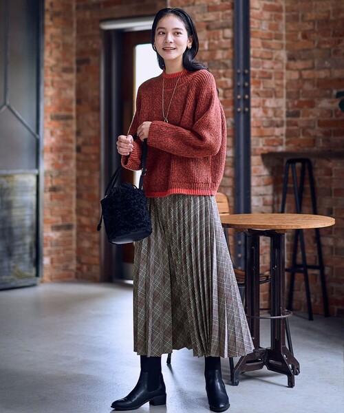 セール】【5色展開】バイカラーMIXニット（ニット/セーター）｜ANY