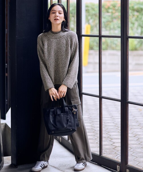 セール】【5色展開】バイカラーMIXニット（ニット/セーター）｜ANY