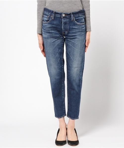 MOUSSY（マウジー）の「iSKO COMFORT Ashley Tapered（デニムパンツ・レディース・ダークブルー・26inch/25inch/23inch/24inch/27inch）」の9枚目の写真